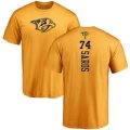 Nashville Predators #74 Juuse Saros Gold One Color Backer T-Shirt