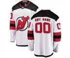 New Jersey Devils Custom Fanatics Branded White Away Breakaway Hockey Jersey
