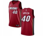 Miami Heat #40 Udonis Haslem Authentic Red Basketball Jersey Statement Edition