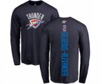 Oklahoma City Thunder #2 Shai Gilgeous-Alexander Navy Blue Backer Long Sleeve T-Shirt