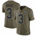 Oakland Raiders #3 E. J. Manuel Limited Olive 2017 Salute to Service NFL Jersey