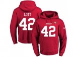San Francisco 49ers #42 Ronnie Lott Red Name & Number Pullover NFL Hoodie