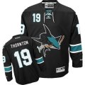 San Jose Sharks #19 Joe Thornton Premier Black Third NHL Jersey