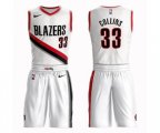 Portland Trail Blazers #33 Zach Collins Swingman White Basketball Suit Jersey - Association Edition