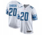 Detroit Lions #20 Barry Sanders Game White Football Jersey