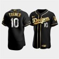 Los Angeles Dodgers #10 Justin Turner Black 2020 World Series Stitched Baseball Jersey