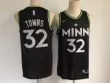 Minnesota Timberwolves #32 Karl-Anthony Towns Black 2021 Nike City Edition Swingman Stitched NBA Jersey