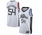 Los Angeles Clippers #54 Patrick Patterson Authentic White Basketball Jersey - 2019-20 City Edition