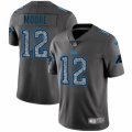 Carolina Panthers #12 D.J. Moore Gray Static Vapor Untouchable Limited NFL Jersey