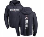New England Patriots #26 Sony Michel Navy Blue Backer Pullover Hoodie