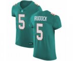 Miami Dolphins #5 Jake Rudock Aqua Green Alternate Vapor Untouchable Elite Player Football Jersey