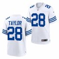 Indianapolis Colts #28 Jonathan Taylor Nike White Alternate Retro Vapor Limited Jersey