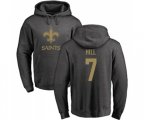 New Orleans Saints #7 Taysom Hill Ash One Color Pullover Hoodie