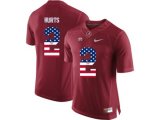 2016 US Flag Fashion Alabama Crimson Tide Jalen Hurts #2 College Football Limited Jerseys - Crimson
