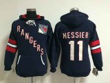women New York Rangers #11 Mark Messier blue[pullover hooded sweatshirt]