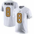New Orleans Saints #8 Archie Manning White Rush Pride Name & Number T-Shirt