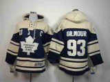 youth nhl jerseys toronto maple leafs #93 gilmour blue-cream[pullover hooded sweatshirt][patch C]