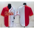 Kansas City Chiefs Blank Red White Two Tone With Patch Cool Base Stitched Baseball Jersey