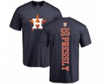 Houston Astros #55 Ryan Pressly Navy Blue Backer T-Shirt
