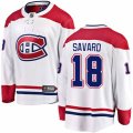 Montreal Canadiens #18 Serge Savard Authentic White Away Fanatics Branded Breakaway NHL Jersey