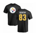Pittsburgh Steelers #83 Zach Gentry Black Name & Number Logo T-Shirt