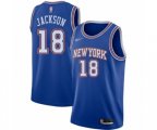 New York Knicks #18 Phil Jackson Swingman Blue Basketball Jersey - Statement Edition