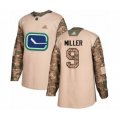 Vancouver Canucks #9 J.T. Miller Authentic Camo Veterans Day Practice Hockey Jersey