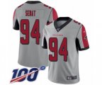 Atlanta Falcons #94 Deadrin Senat Limited Silver Inverted Legend 100th Season Football Jersey
