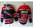 New York Rangers #30 Henrik Lundqvist dk.blue-red[pullover hooded sweatshirt]