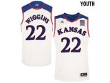 Youth Kansas Jayhawks Andrew Wiggins #22 College Basketball Authentic Jersey - White