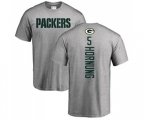 Green Bay Packers #5 Paul Hornung Ash Backer T-Shirt