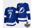 Tampa Bay Lightning #7 Mathieu Joseph Blue Home Authentic 2021 NHL Stanley Cup Final Patch Jersey