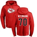 Kansas City Chiefs #70 Bryan Witzmann Red Name & Number Logo Pullover Hoodie