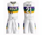 New Orleans Pelicans #21 Darius Miller Swingman White Basketball Suit Jersey - City Edition