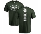 New York Jets #40 Trenton Cannon Green Backer T-Shirt