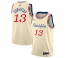 Philadelphia 76ers #13 Wilt Chamberlain Swingman Cream Basketball Jersey - 2019-20 City Edition