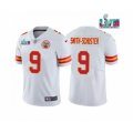 Kansas City Chiefs #9 JuJu Smith-Schuster White Super Bowl LVII Patch Vapor Untouchable Limited Stitched Jersey