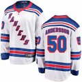 New York Rangers #50 Lias Andersson Fanatics Branded White Away Breakaway NHL Jersey