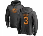 Miami Dolphins #3 Josh Rosen Ash One Color Pullover Hoodie