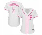 Women's Pittsburgh Pirates #5 Lonnie Chisenhall Authentic White Fashion Cool Base Baseball Jersey