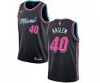 Miami Heat #40 Udonis Haslem Authentic Black Basketball Jersey - City Edition