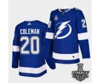 Tampa Bay Lightning #20 Blake Coleman Blue Home Authentic 2021 NHL Stanley Cup Final Patch Jersey