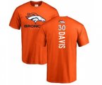 Denver Broncos #30 Terrell Davis Orange Backer T-Shirt