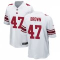 New York Giants #47 Cam Brown Nike White Vapor Untouchable Limited Jersey