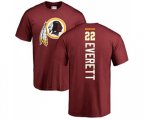 Washington Redskins #22 Deshazor Everett Maroon Backer T-Shirt