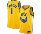 Golden State Warriors #11 Klay Thompson Swingman Gold Finished Basketball Jersey - Statement Edition