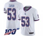 New York Giants #53 Harry Carson Limited White Rush Vapor Untouchable 100th Season Football Jersey