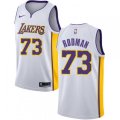 Los Angeles Lakers #73 Dennis Rodman Swingman White NBA Jersey - Association Edition