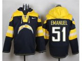 Los Angeles Chargers #51 Kyle Emanuel Navy Blue Player Pullover Hoodie