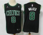 Boston Celtics #8 Kemba Walker Black 2021 Brand Jordan Swingman Stitched NBA Jersey With NEW Sponsor Logo